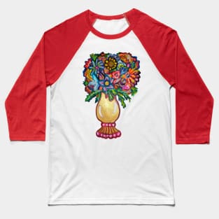 The Elegant Pretty Colorful Flower Vase Baseball T-Shirt